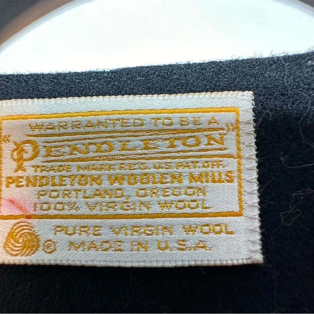 VTG Pendleton 100% Virgin Wool Black Jacket 14